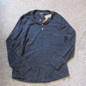 NWT American Eagle Active Flex XL Gray Black Henley L/S Shirt